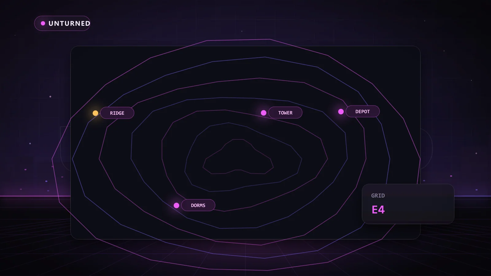 Illustration of a loot and extraction route map in Unturned