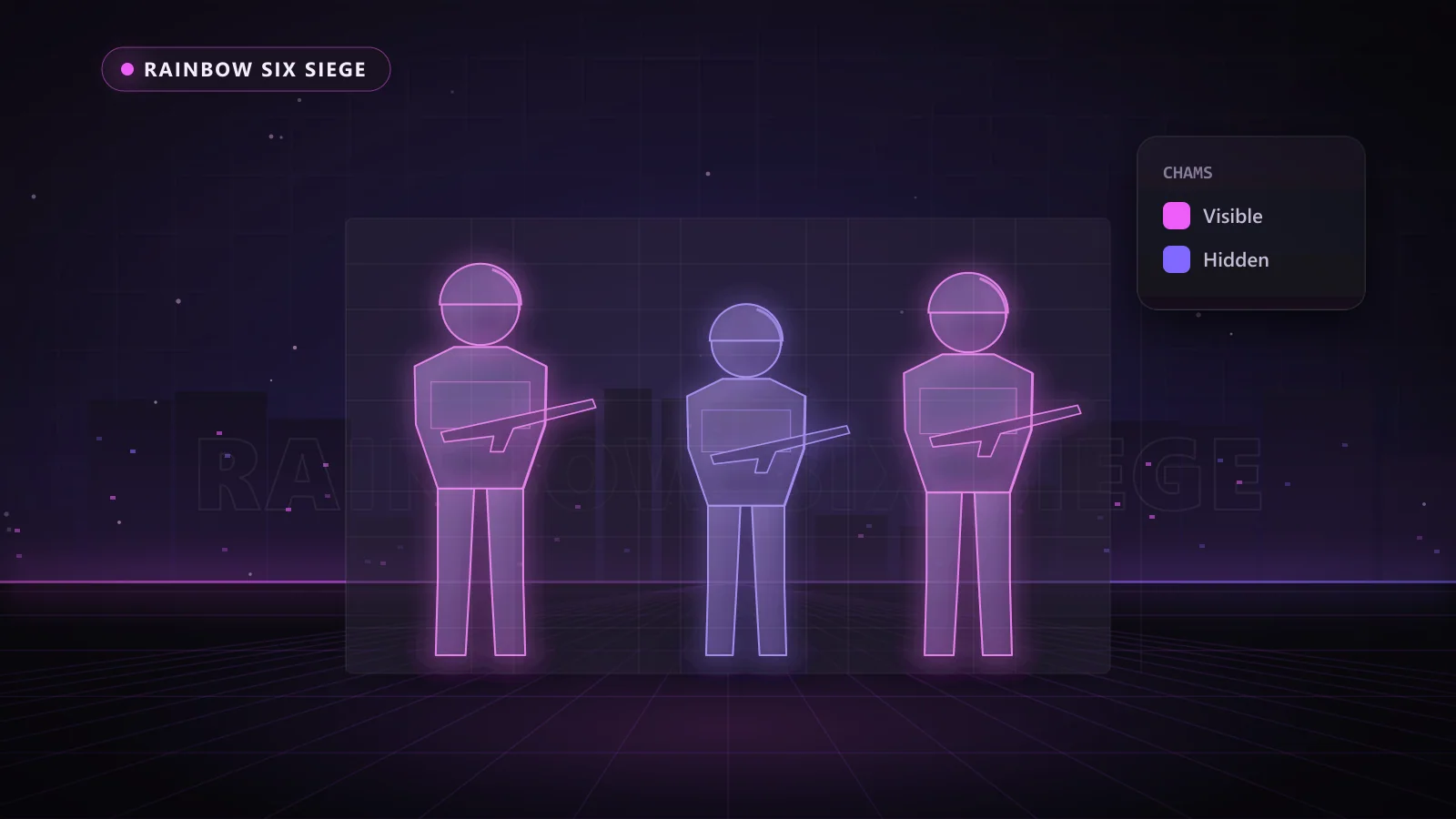 Operators highlighted through a wall