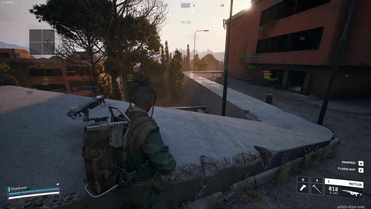 Arc Raiders DMA cheat showing radar Raider ESP ARC markers and loot filters