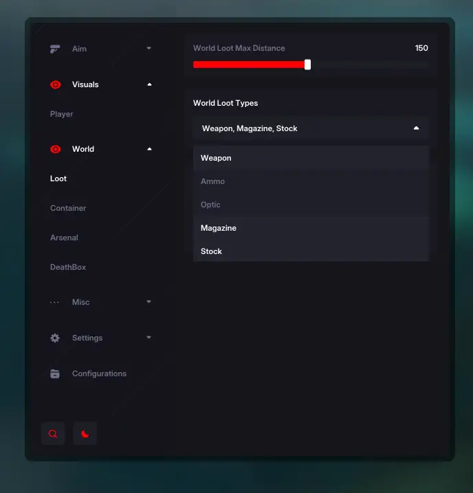 Apex Hero World ESP Menu