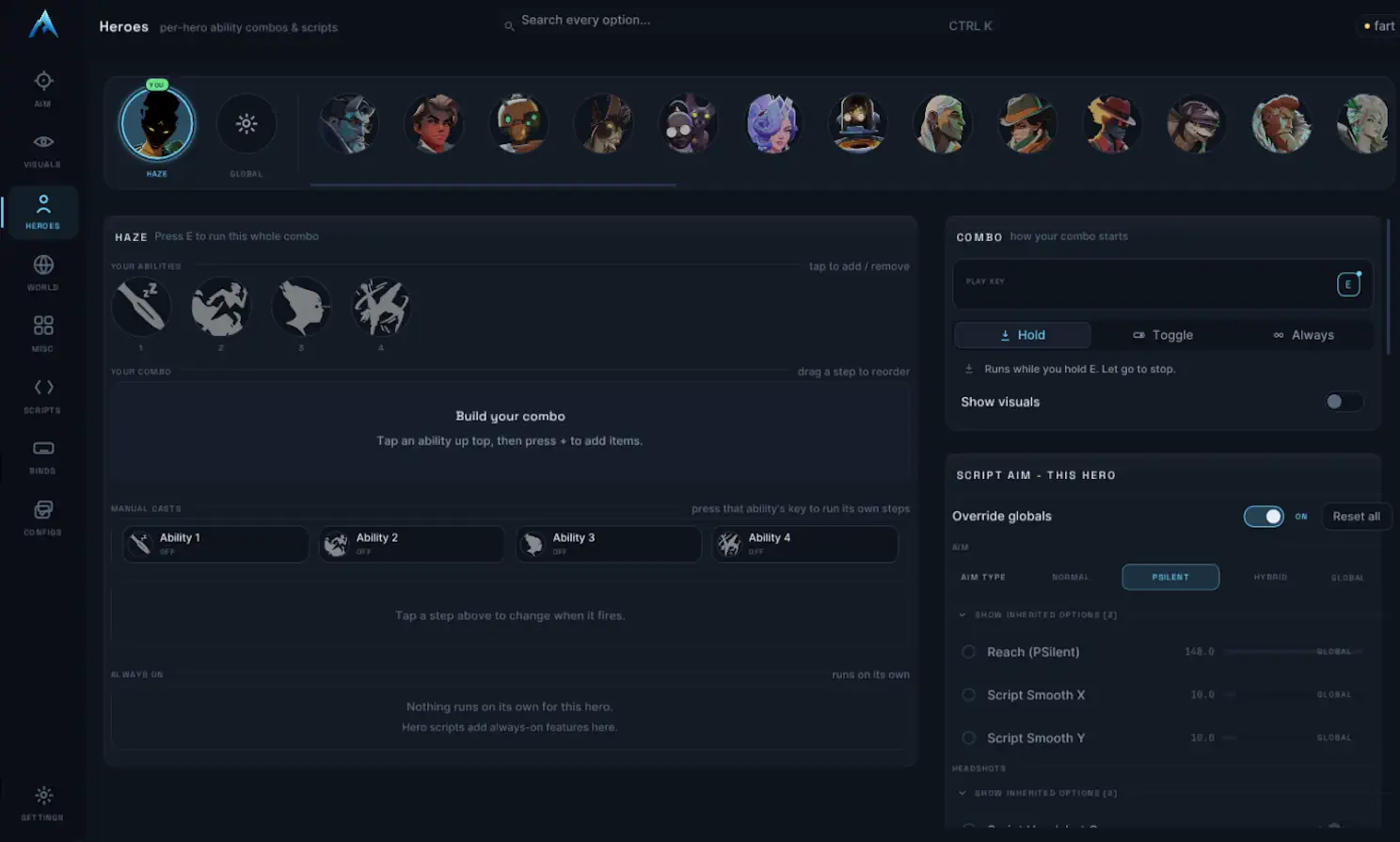 Deadlock Avalanche Hero Settings