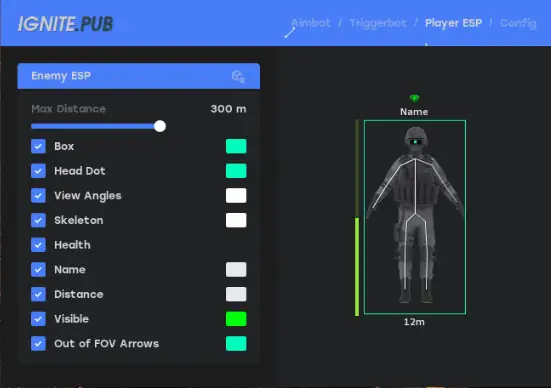Battlefield 6 Ignite Player ESP Menu