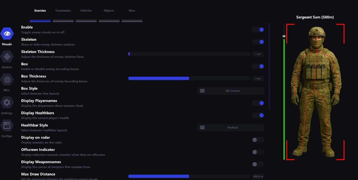 Battlefield 6 Klar Player ESP Menu