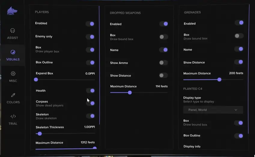Delta Force Fecurity Visuals / ESP Menu