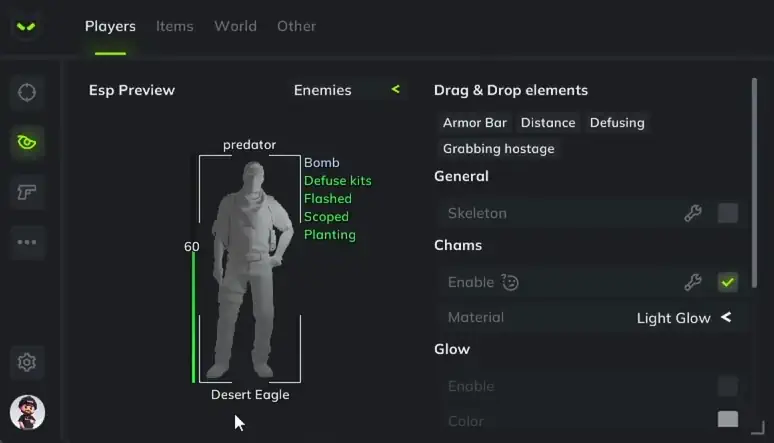 CS2 Predator Player ESP Menu