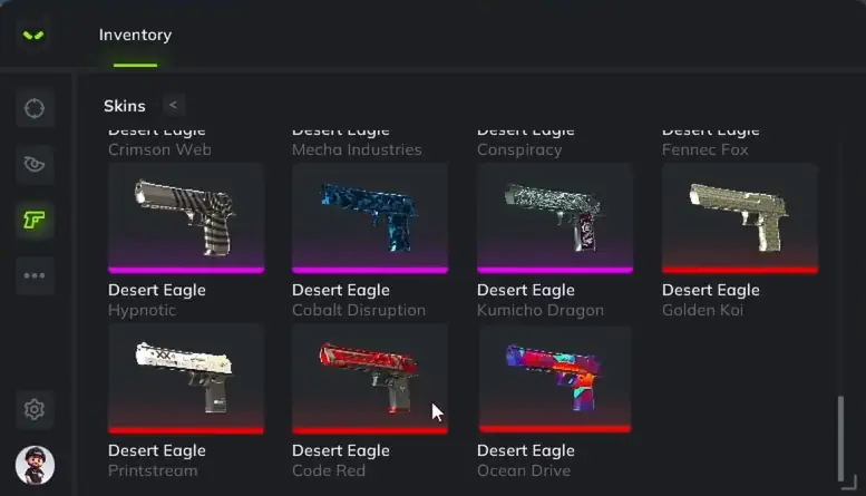 CS2 Predator Skin Changer Menu