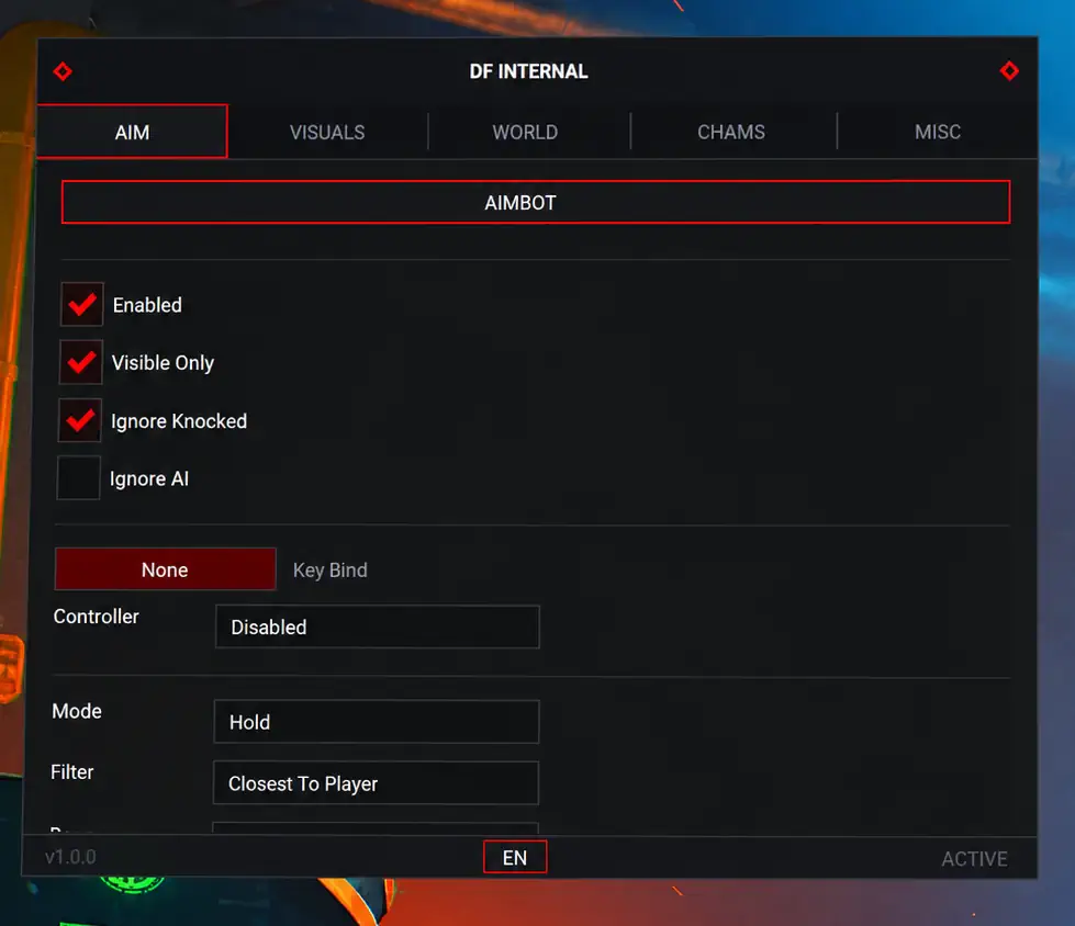 Delta Force Hero Aimbot Configuration
