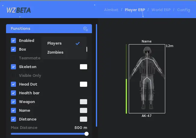 BO7 Ignite Player ESP Menu