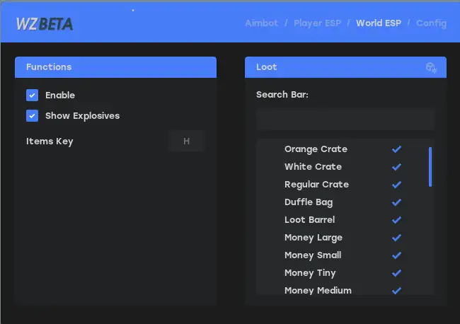 BO7 Ignite World ESP Menu