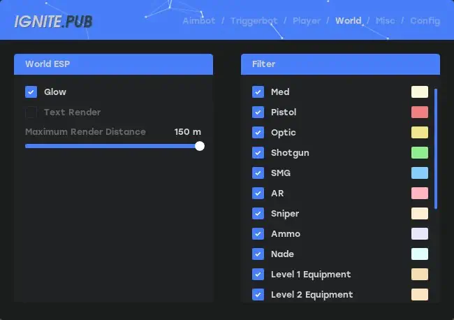 Apex Ignite World ESP & Loot