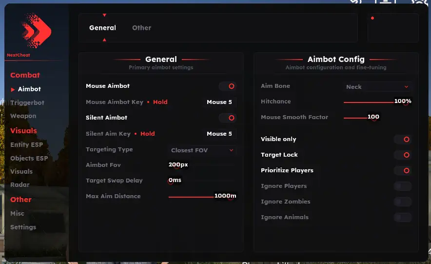 DayZ Next Cheat Pro Aimbot Configuration