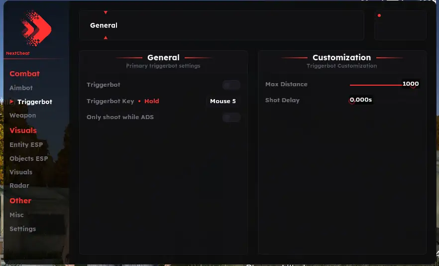 DayZ Next Cheat Pro Triggerbot Settings