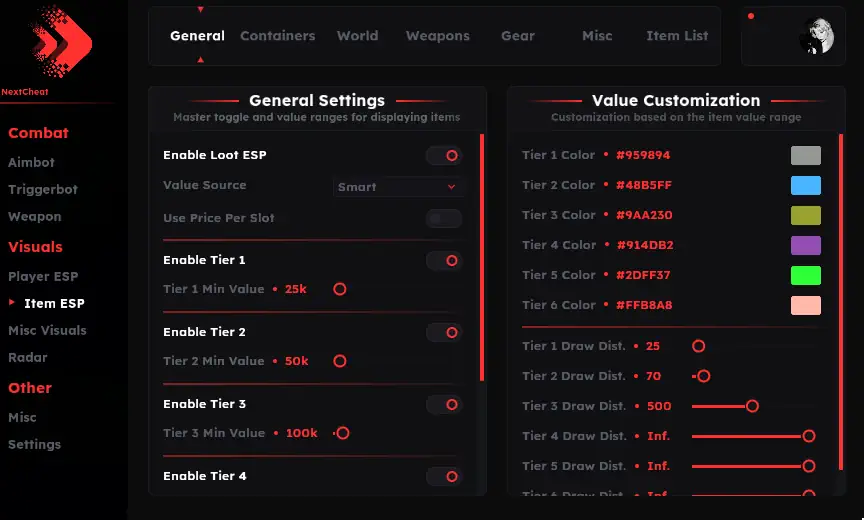 EFT Next Cheat Pro Loot ESP