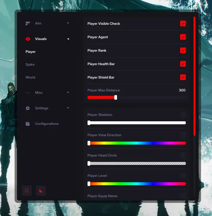 Valorant Hero Player ESP Menu